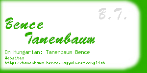 bence tanenbaum business card